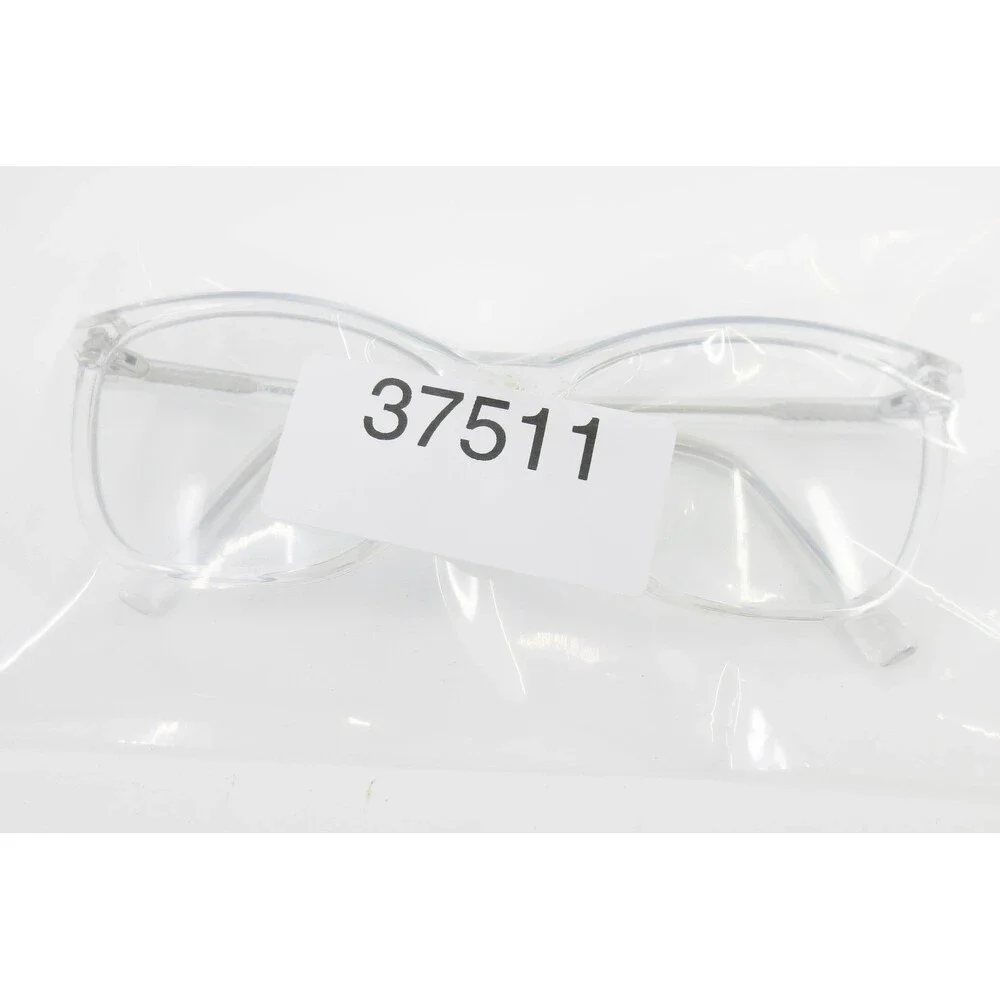 Clear Cat Eye Eyeglass Frames 52-18-140 Transparent Silver Tone Arms 37511